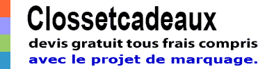 Clossetcadeaux — devis gratuit tous frais compris avec le projet de marquage